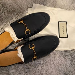 GUCCI Malaga Kid Horsebit Mules